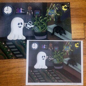 House Plant Ghost Giclee Print - 8 x 10